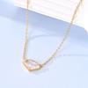 Copper Metal Chain Necklace Angel Wing Butterfly Pearl Heart Cross Necklace Designed For Women Trendy Fashion Simple Neck Chain High Quality Fine