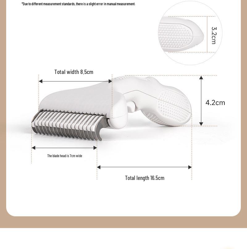 Pet De-Shedding & De-Tangling Self-Cleaning Comb: Fine Needle Hair Remover for Dogs