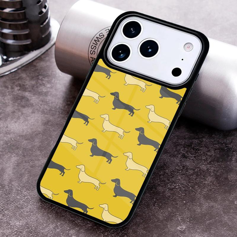Sausage Dog Dachshund Art Phone Case For iPhone 17,16e,15,14,13,12,11,Mini,Pro,MAX Soft Silicone Cover