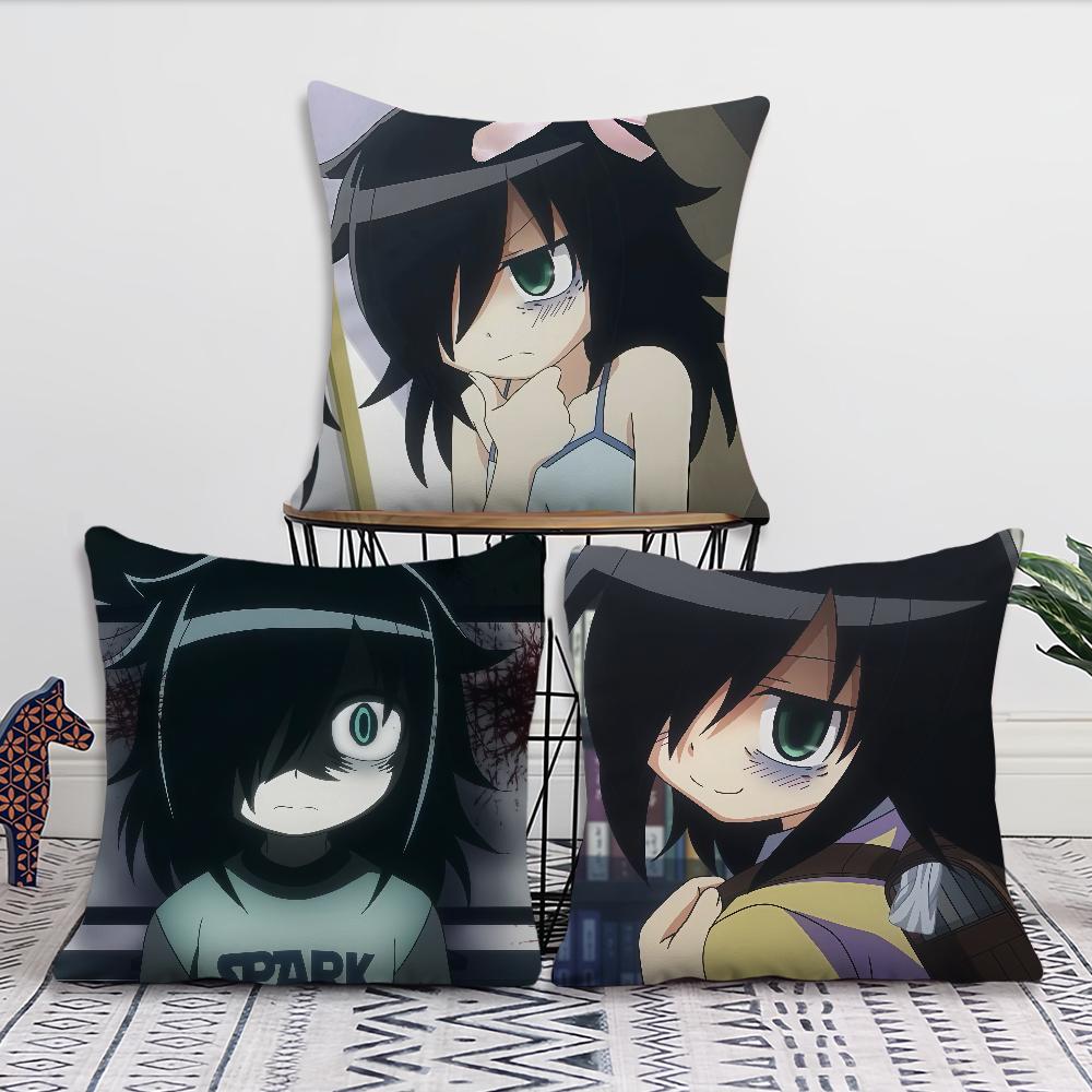 C-character Tomoko Kuroki Game Cushion Cover Pillow Cover Decoration Room Home Sofa Living Office Car Nordic Simplicity