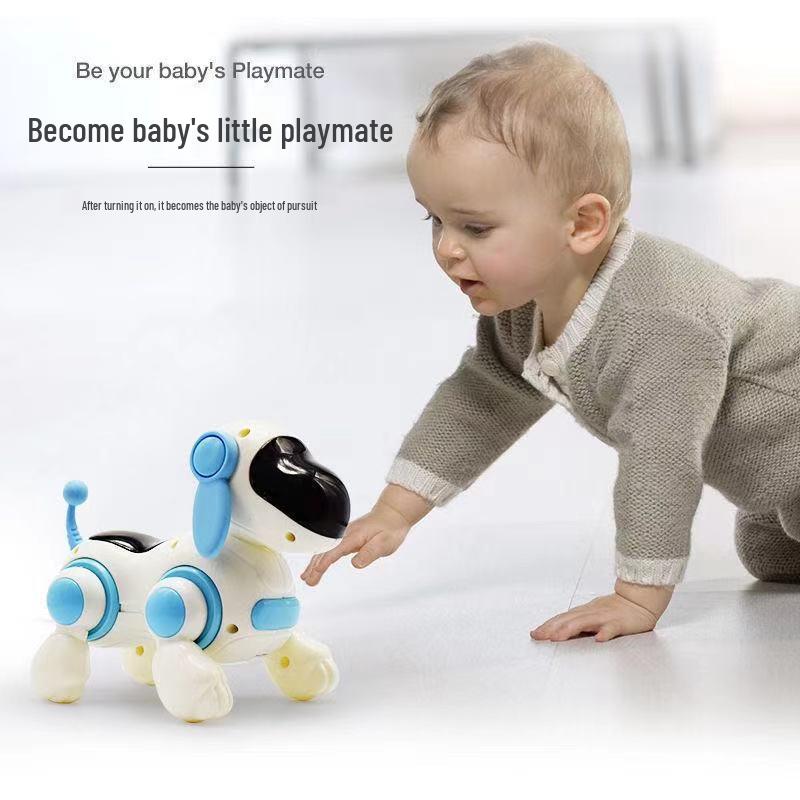 Interactive Electric Dog Toy: Lights, Music, Barking & Walking - Early Education & Crawling Guide for Ages 1-3