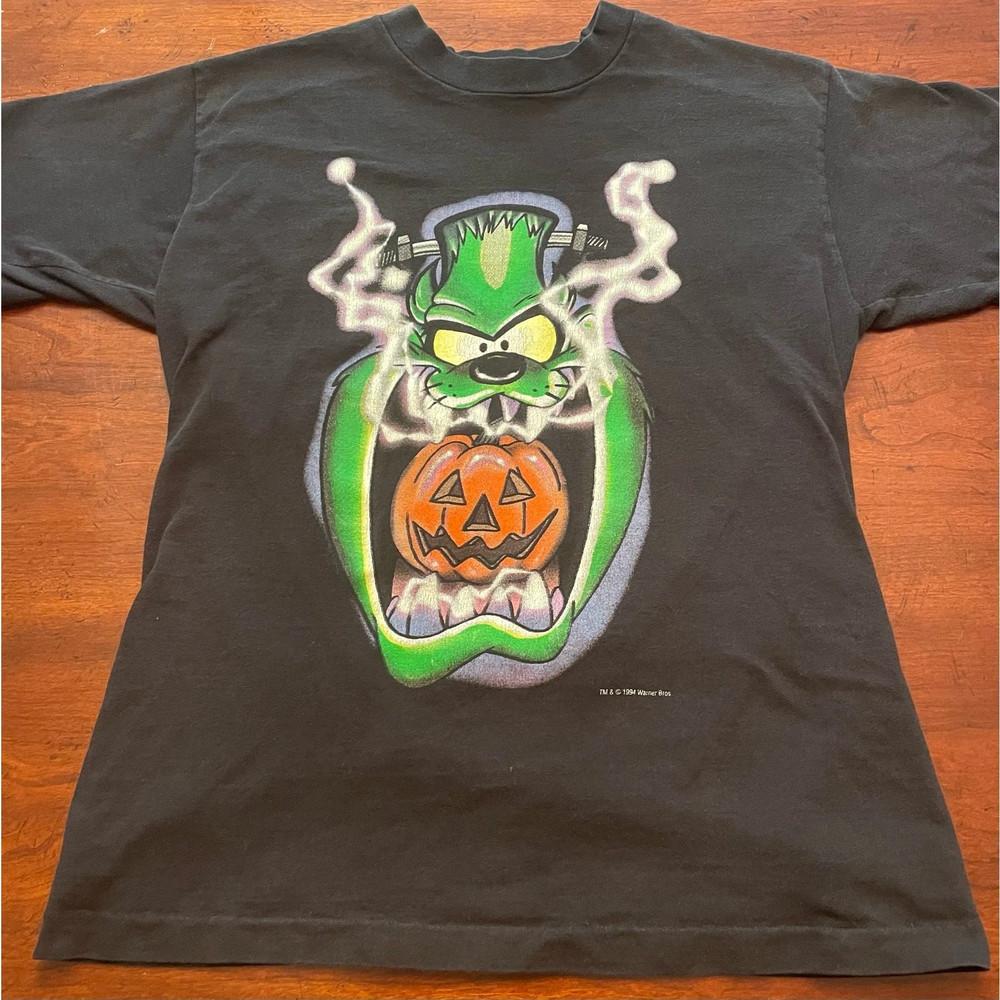 Vintage 90s 1994 Taz Frankenstein Halloween Single Stitch T-Shirt Unisex T-Shirt XL
