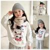 Girls' Korean Style Cartoon Hoodie & Jogger Two-Piece Set - 2026 Edition