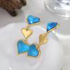 Vintage French Heart Retro Stud Earrings - High-End Fashion Jewelry