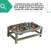 Stainless Steel Dog Food Bowl Fix Prevent Knocked Over Double-bowl Protection Neck Easy Clean Pet Feeding Products Accessories