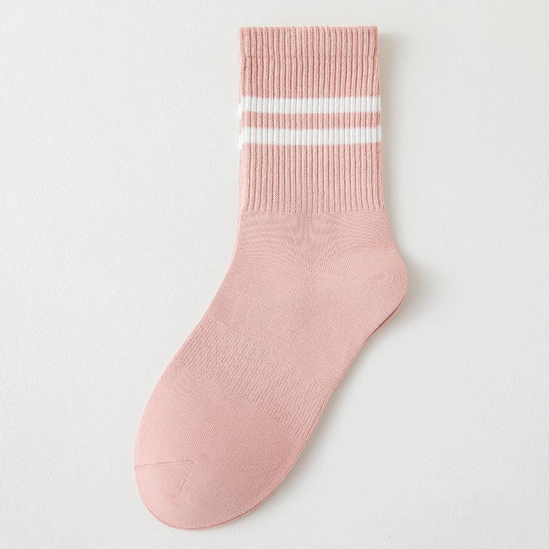 Fashion Striped Mens Socks Casual Streetwear Black White Sports Socks Men Male Cotton Breathable Hip Hop Skateboard Long Socks