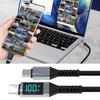 100W USB C To USB C Charging Cable Type C Charging Cable with Digital Display Fast Charging Cable for Phone Tablet