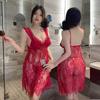 Sexy lace nightdress sexy lingerie bed teasing perspective temptation free passion pajama set