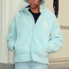 New MLB Velvet Feel Coat Unisex Light Blue 3AFDB0226-07BLL