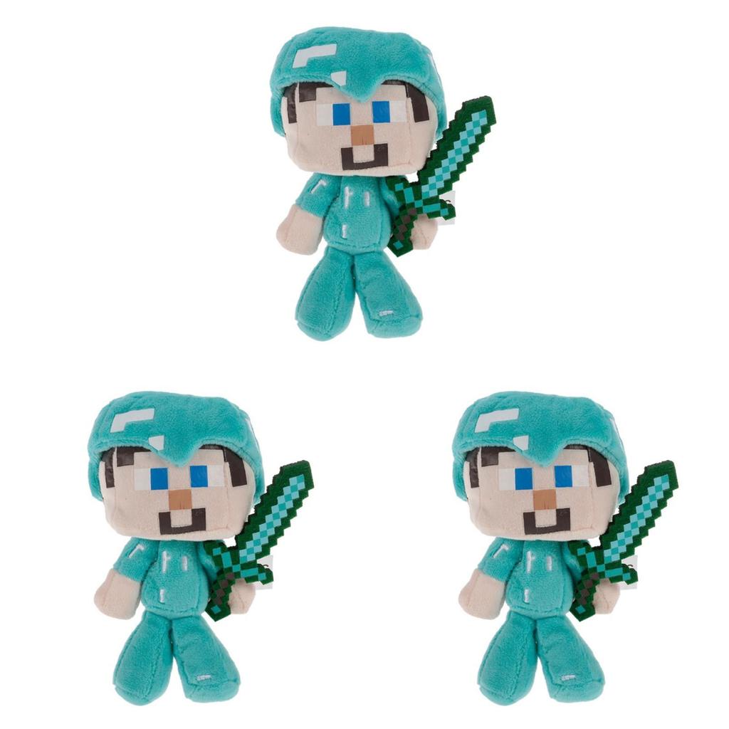 Urocza pluszowa zabawka Minecraft Steve z mieczem dla dzieci, wygodna i urocza, 18 cm
