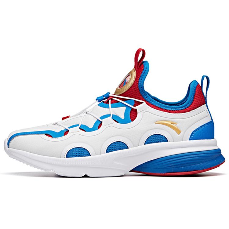 

Anta Comfortable Fabric Cushioning Breathable Low top Running Shoes Men s White Red Blue 912025570-2 42.5