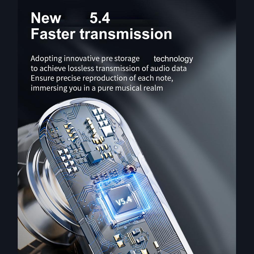 KI-Übersetzungs-Ohrhörer, 5.4 Kabellose Kopfhörer mit Vollfarb-Ladecase, 0,06 s Geringe Latenz Gaming-Headset, ANCCelsiusENC Rauschunterdrückung Ca