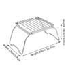 Teglia Supporto Pieghevole da Esterno Acciaio Inossidabile Porta Fornello Camping Portatile Pieghevole Mini Griglia Barbecue