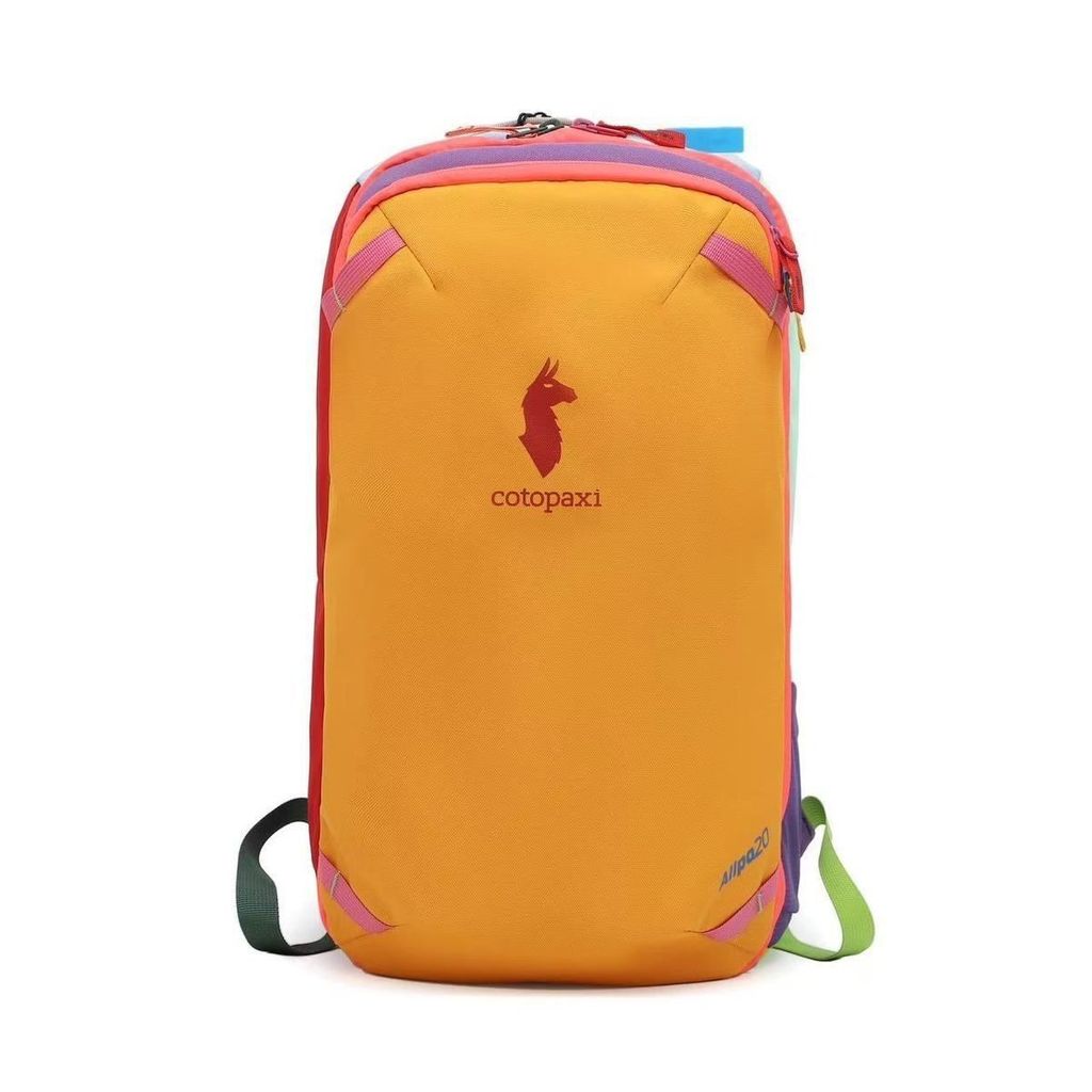 Alpaka Reise-Rucksack für draußen mit wasserdichtem Canvas für Wandern und täglichen Gebrauch orange