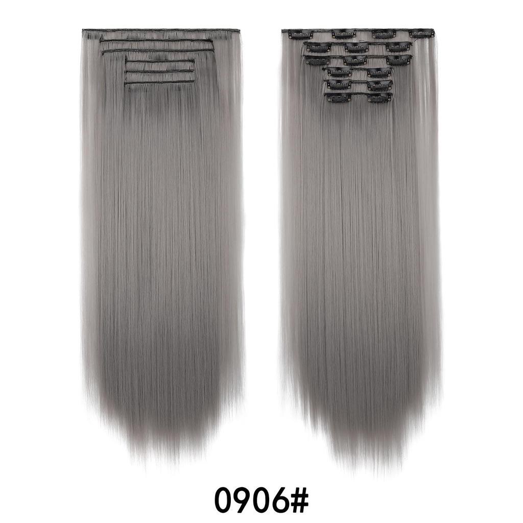 6Pcs/Set Clip-in Hair Extensions Long Straight Hair for Full Head Synthetic Hairpiec for Women Ladies