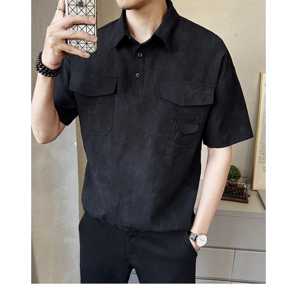 New Short Sleeved Men's Shirt Summer Fashion Trendy Brand Half Sleeved Thin Loose Casual Trendy Shirt