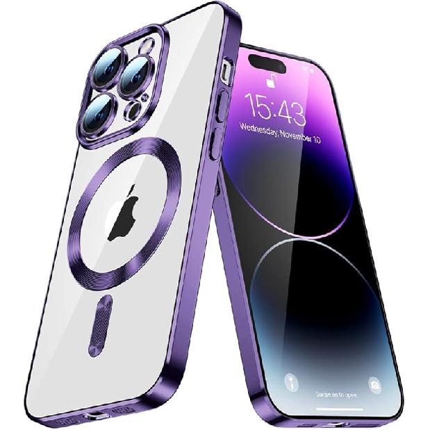 iPhone 16 Pro Max Magnetic Compatible Phone Case Magsafe Clear [Never Yellow] Camera lens protective film ultra-thin shockproof TPU Protective case