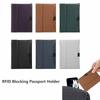 Solid Color Credit Holder RFID Blocking Passport Cover Passport Holder  Card Bag Protector