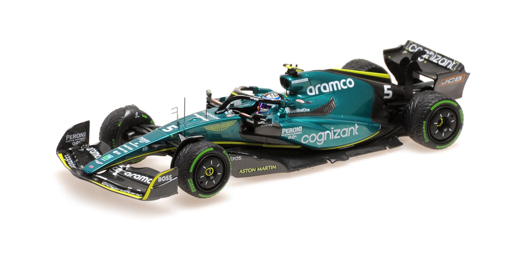 

Minichamps Aston Martin Aramco Cognizant F1 Team AMR22 2022 Гран-при Японии Феттель 1/43 #5 С.