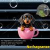 2D flat cup dog car vent clip decorative diffuser (fragrance not included), car interior decoration, aromatherapy clip, ideal for holiday gifts