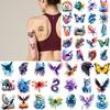 28 Stück Temporäre Tattoos Fantasiewesen Wasserdicht Langanhaltend Körperaufkleber Tierdesigns Aquarell Für Arme Wangen