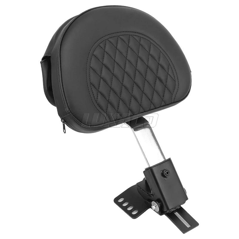 Motorcycle Front PU Leather Driver Plug-in Backrest Mounting Kit For Harley Touring Road King Street Glides FLHR 1997-2025
