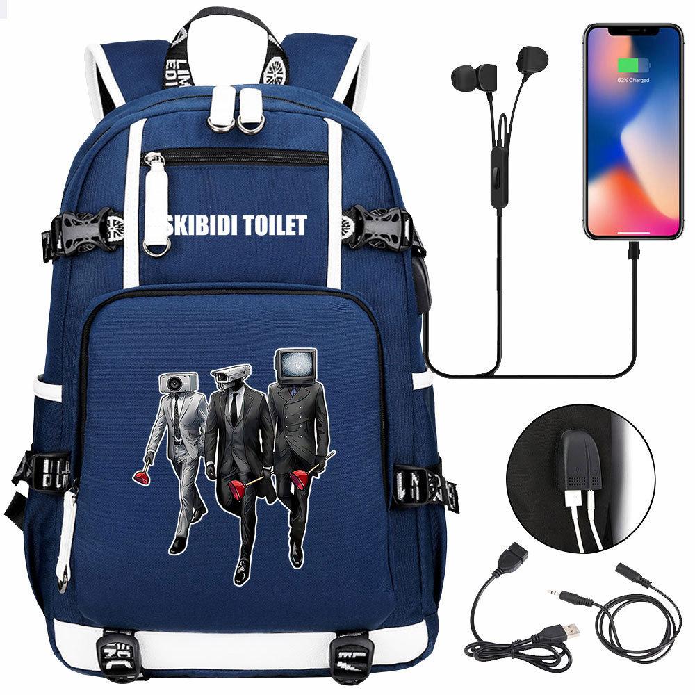 3-teiliges Schulrucksack-Set für Schüler Große Kapazität Oxford-Stoff Schultasche mit Schultergurt und Federmäppchen