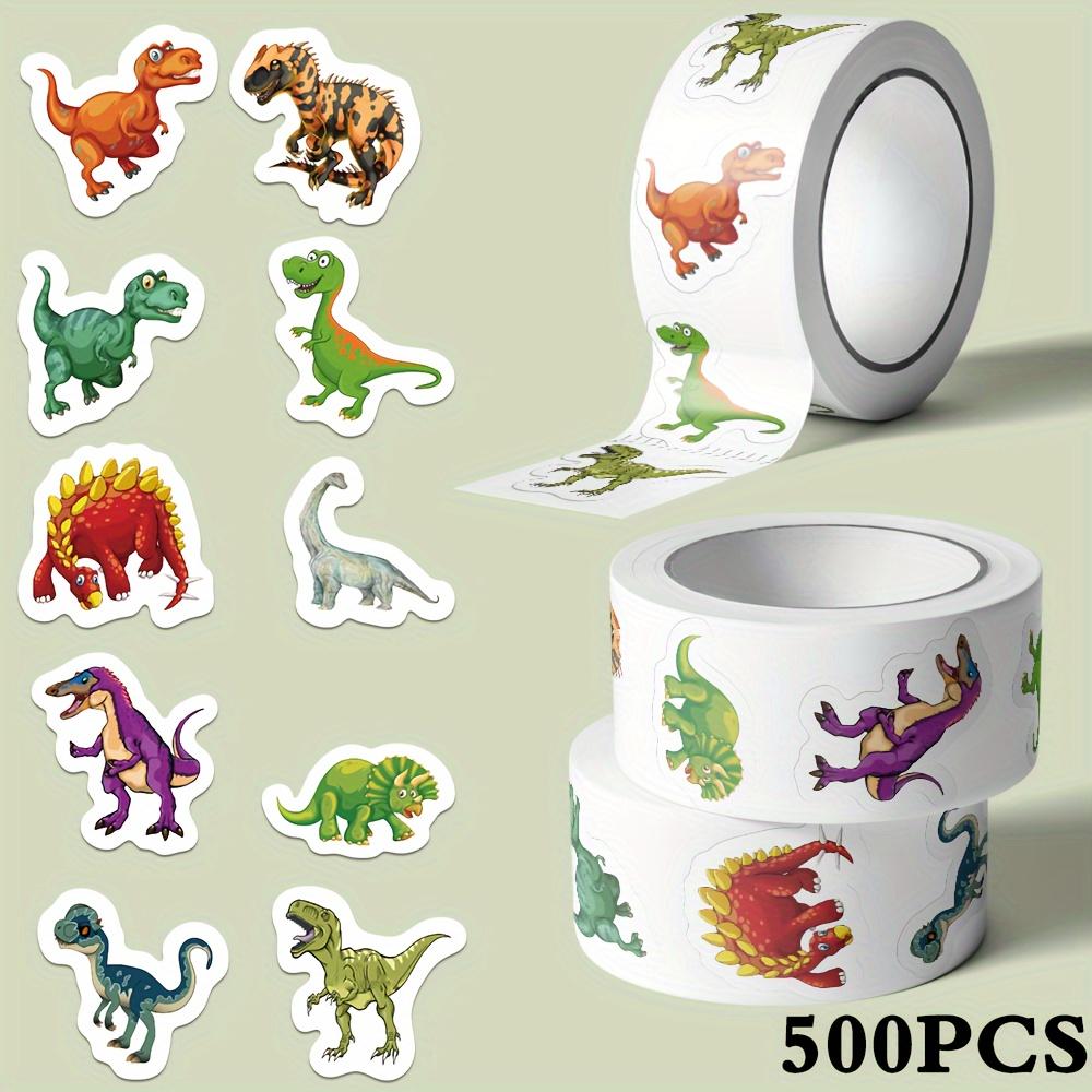 500pcs Dinosaur Stickers Colorful Self-Adhesive Decals Laptops Luggage Skateboards PVC Stickers Scrapbooking DIY Crafts Supplies