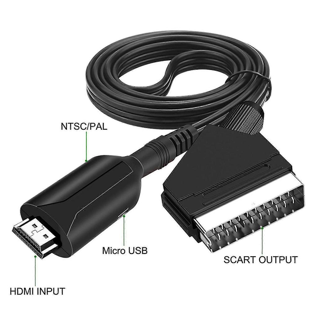 Kabel HDMI do Scart Adapter HDMI do Scart Konwerter HDMI do Scart Adapter Wideo