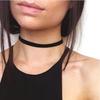 Black Lace Chokers Necklace Set Vintage Gothic Punk Elastic Necklace Women'S Jewelry Adult/Child Size