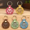 Paw Shaped Keychain Faux Leather Dog Hair Storage Keychain Transparent Pet Hair Souvenir Refillable Keyring Memorial Gift