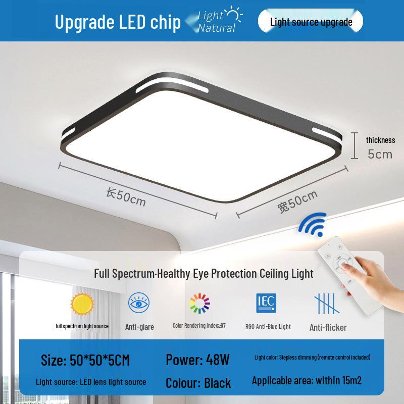 Modern 2025 LED Ceiling Light - Super Bright, Eye-Friendly for Bedroom, Study & Dining Areas