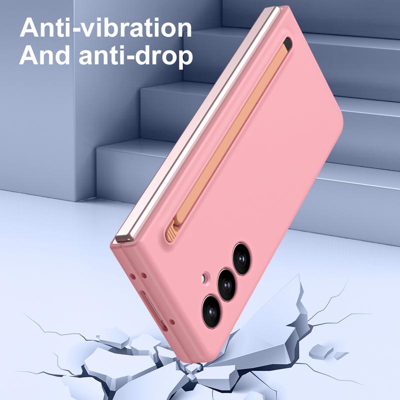 Fashion Frosted Hard PC Phone Case for Samsung Galaxy Z Fold 8 Ultra 7 6 5 4 3 5G with Glass Screen Film Pen Slot