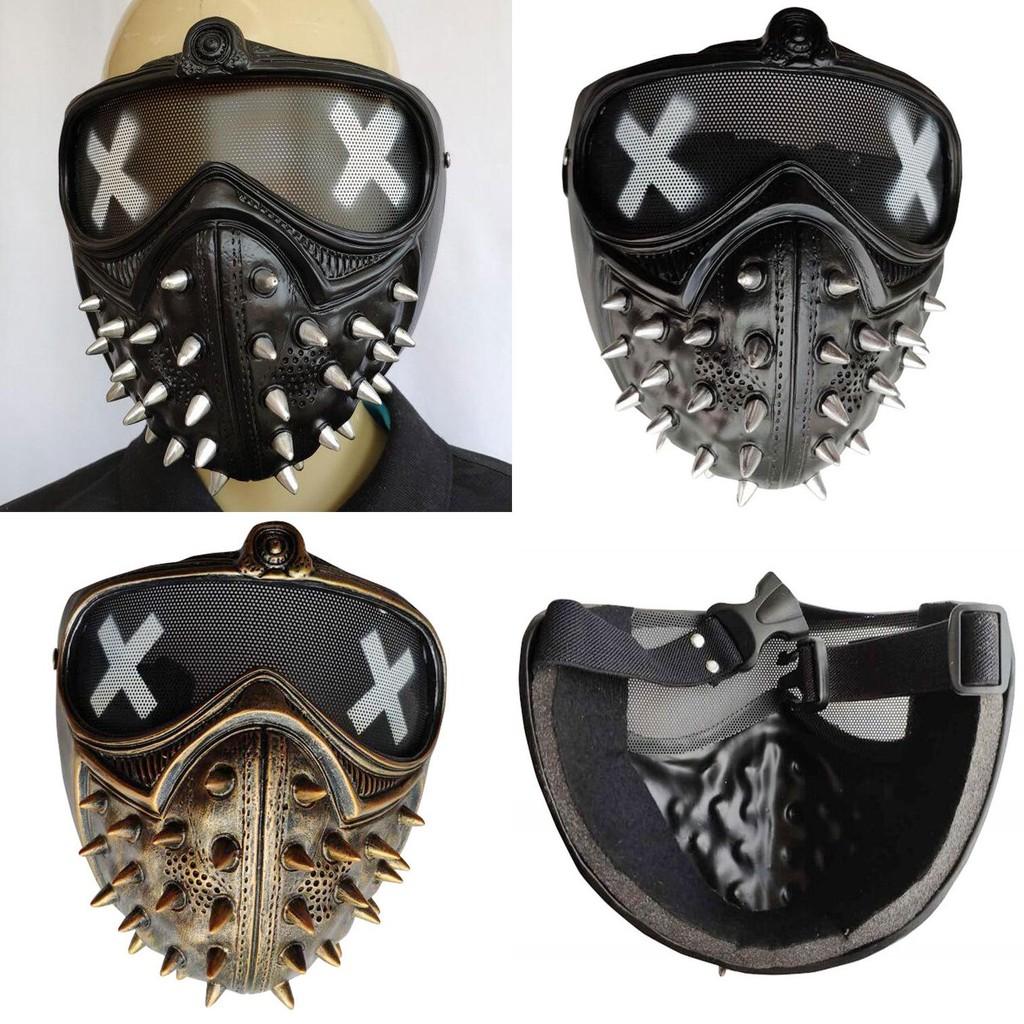 Watch Dogs Mask Punk Style Resin Mask With Spiked Design For Roleplaying Events