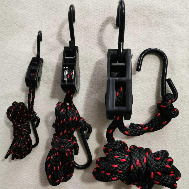 Outdoor S-Hook Lanyard and Pulley Rope for Camping and Tents