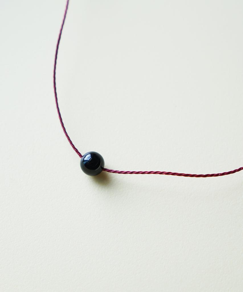 Ourpierre Black Ball Rope Bracelet