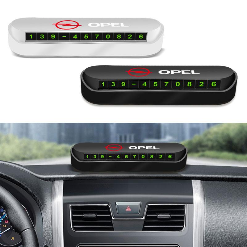 1Pcs Car Temporary Parking Card Plate Badge Car Styling For Opel Corsa Astra Insignia Vectra Zafira Meriva Mokka Grandland Vivaro