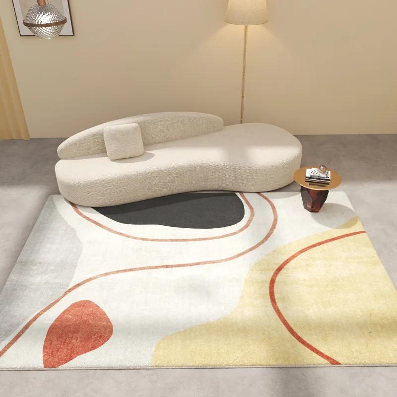 

Cute Fresh Living Room Carpet Striped Color Block Art Decoration Rug Cream Girl Bedroom Carpets Soft Comfortable Play Rugs Tapis 40x60cm