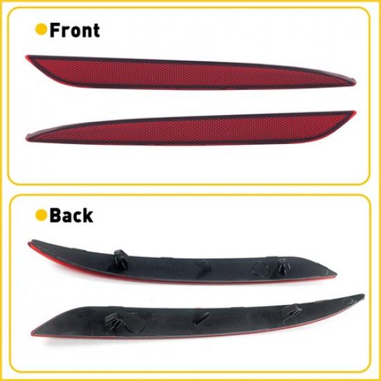 Pair Rear Reflector Bumper Reflex Light Lamp LH & RH For 2017-2023 Tesla Model 3