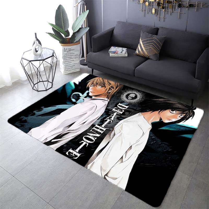 Death Note Comic Printed Carpet Living Room Bedroom Area Rug Coffee Table Carpet Anime Mat Cartoon Rug Anti-slip Home Decoration