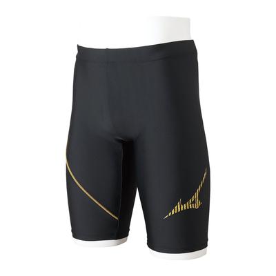 Meias de Compressão Curtas para Academia Fitness com Fato de Banho Masculino 3D, (26 cm de costura interna) Copos, N2JBA611, Preto/Dourado
