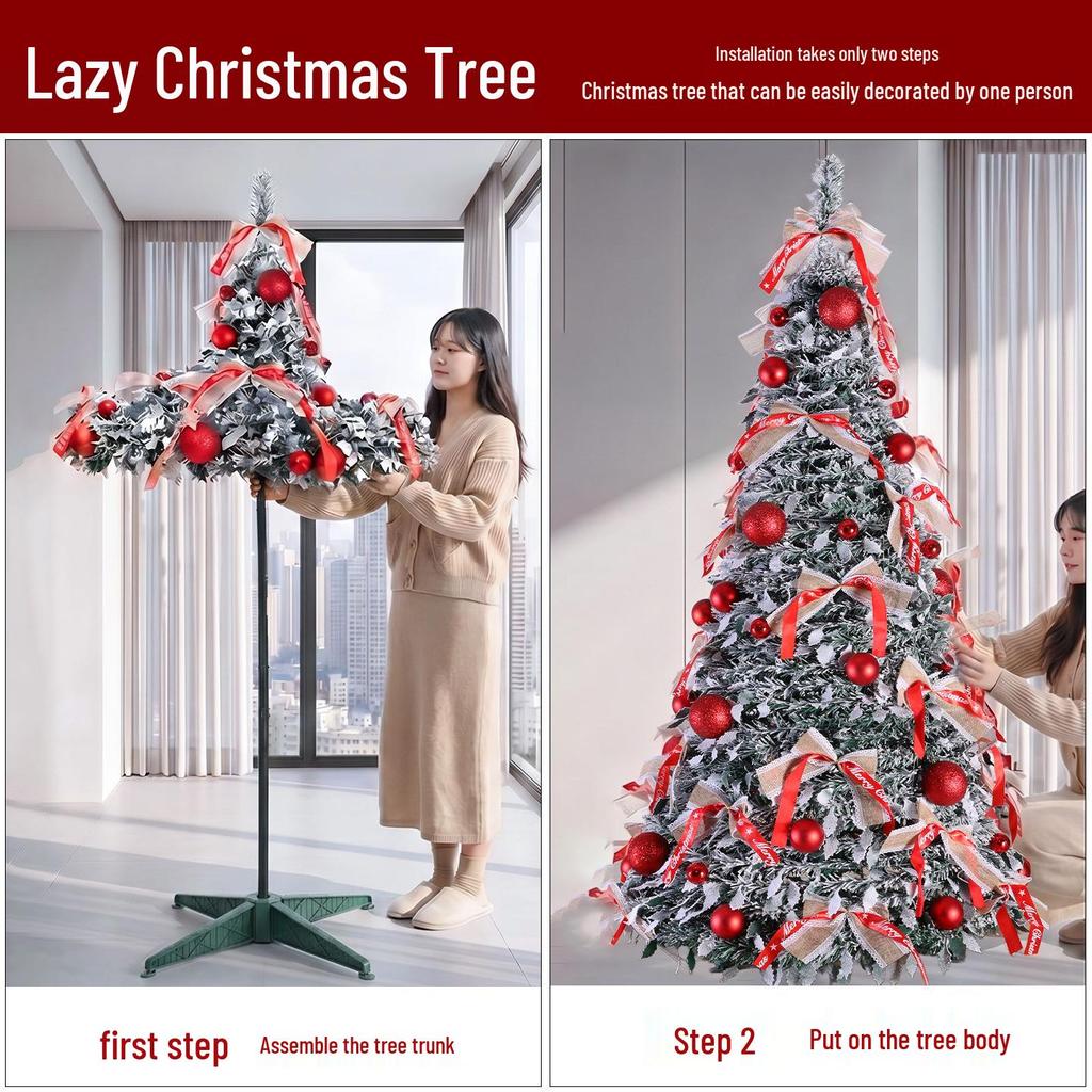 Retractable Encrypted PVC Christmas Tree Set for Home & Mall Decoration