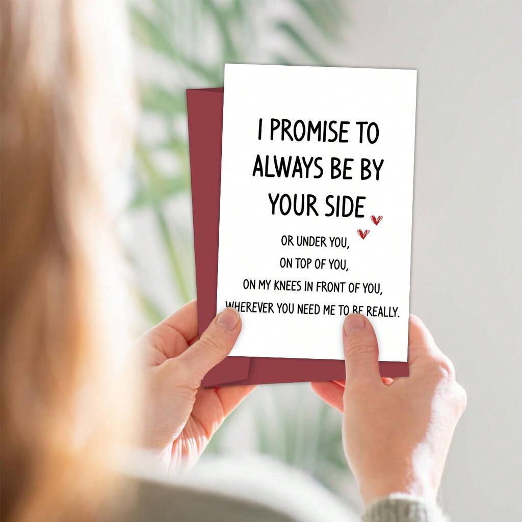 1pc Funny Anniversary Cards, Rude Memorial Cards For Husband Wife, Wicked Confession Card For Boyfriend Girlfriend