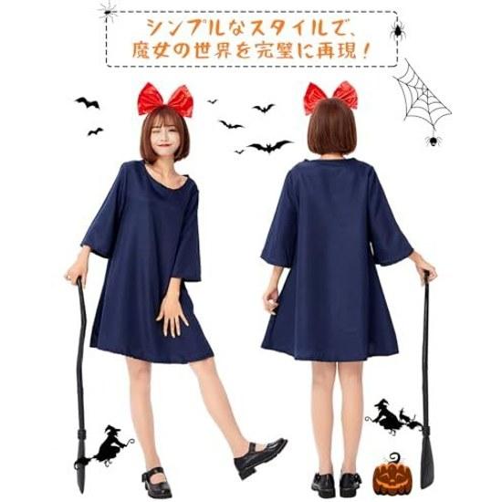 Akaien Halloween Cosplay Hexe Süßes Kostüm Damen Kikis Lieferservice Bühnenauftritt Outfit Kulturelles Festival Schulkleidung