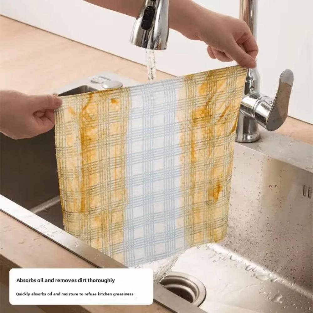 Water Absorbent Lazy Dishwashing Cloth Oil Absorbent Washcloth Dishcloth Disposable Kitchen Towel