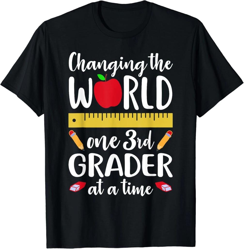 Changing World One 3rd Grader at a Time Third Grade Teacher Gift Unisex T-Shirt