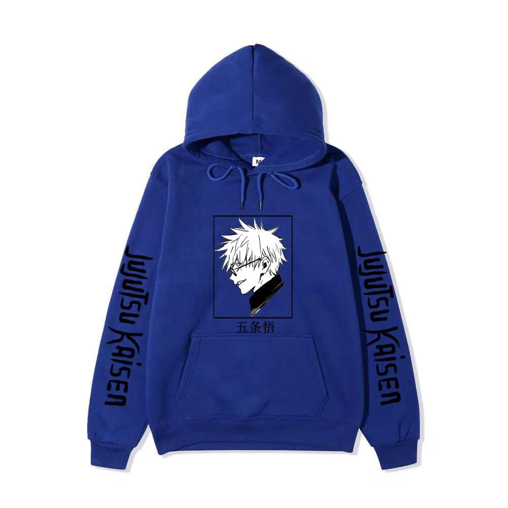 Jujutsu Kaisen Gojo Satoru Hoodie Unisex Fleece Sweatshirt Anime Print Autumn Winter Casual Pullover