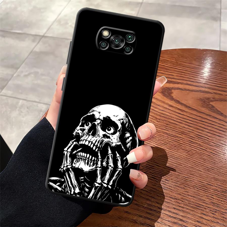 Skeleton Funda Phone Cover Case for Xiaomi Poco F8 C61 F1 X3 X4 X5 X7 Pro M3 M4 M7 F3 C50 C75 M5 C71