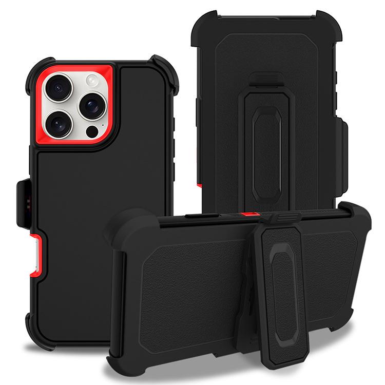 For IP16promax Defender Three-in-one Plus Sliding Sleeve Four-corner Anti-fall Airbag All-inclusive Large Hole Mobile Phone Case