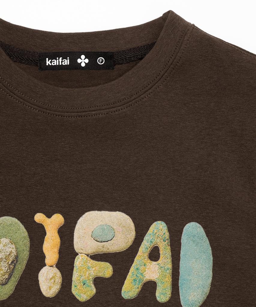 KAIFAI Strata Short Sleeve T-Shirt (Brown) K26Qb232